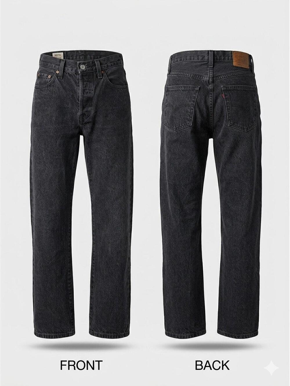 🖤⚡ Vintage 501 Levi’s Premium Black Wash Straight Jeans W25 L30 8861-25 ⚡🖤